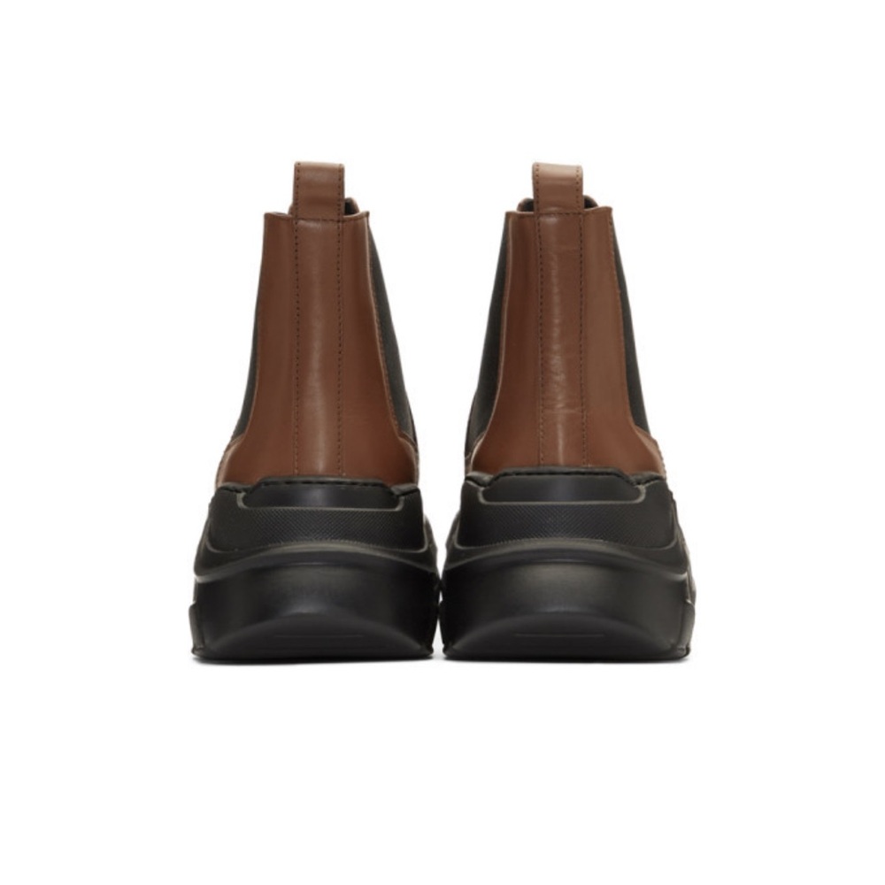 Tibi Brown Diego‎ Leather Winter & Rain Boots Sz 41/11 - Picture 3 of 8